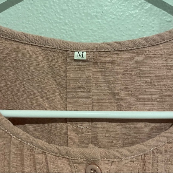 Minibee Mauve Pleated Blouse. Size M - Picture 3 of 6